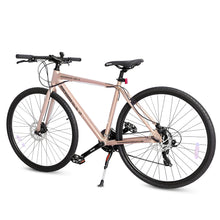 Load image into Gallery viewer, Paramount 100 Hybrid Bike - 21 Speed Adult Bicycle for Men & Women, Lightweight Aluminum Frame, Dual Disc Brakes, 700C All-Terrain Tires, Trigger Shifters, Beige.