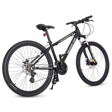 Load image into Gallery viewer, Foraker 300 Hybrid Mountain Bike for Men Women –21 Speed Adult Bicycle, Lightweight Aluminum Frame, Front Suspension, Mechanical Disc Brakes, Trigger Shifters, All-Terrain MTB, Black