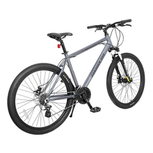 Load image into Gallery viewer, Foraker 300 Hybrid Mountain Bike for Men Women -21 Speed Adult Bicycle, Lightweight Aluminum Frame, Front Suspension, Mechanical Disc Brakes, Trigger Shifters, All-Terrain MTB, Charcoal