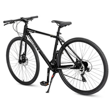 Load image into Gallery viewer, Paramount 100 Hybrid Bike - 21 Speed Adult Bicycle for Men & Women, Lightweight Aluminum Frame, Dual Disc Brakes, 700C All-Terrain Tires, Trigger Shifters, Black.