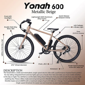 Yonah 600 - Metallic Beige